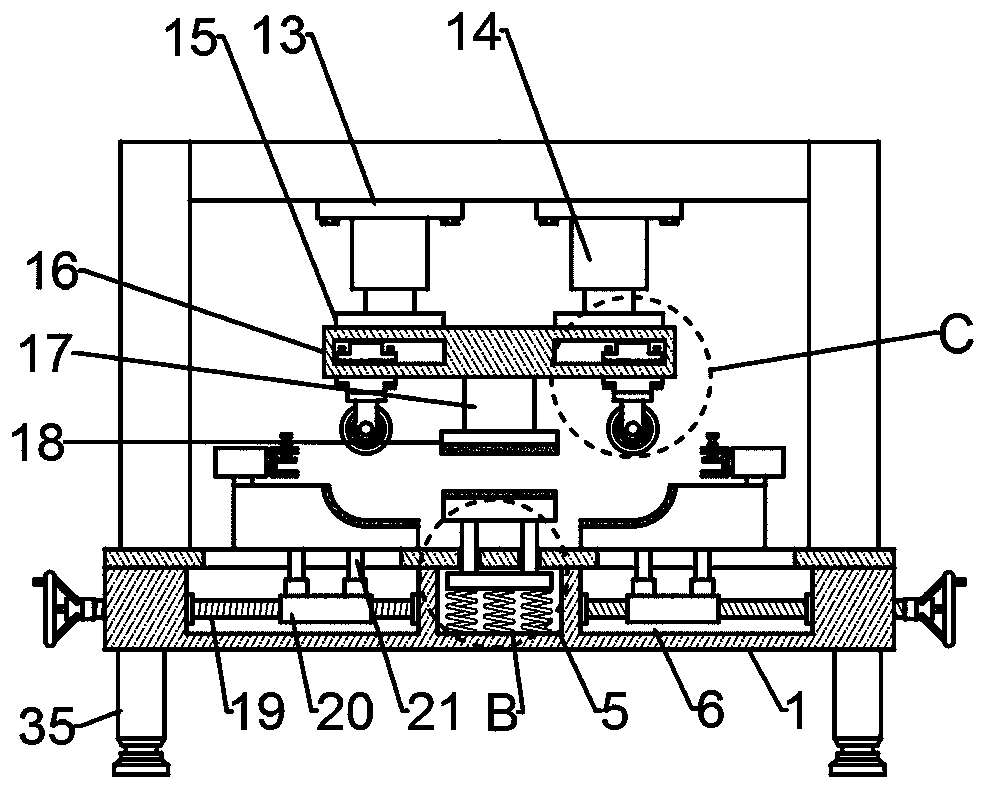 Intelligent two-end synchronous bending machine for pantograph carbon sliding plates and operating method of two-end synchronous bending machine