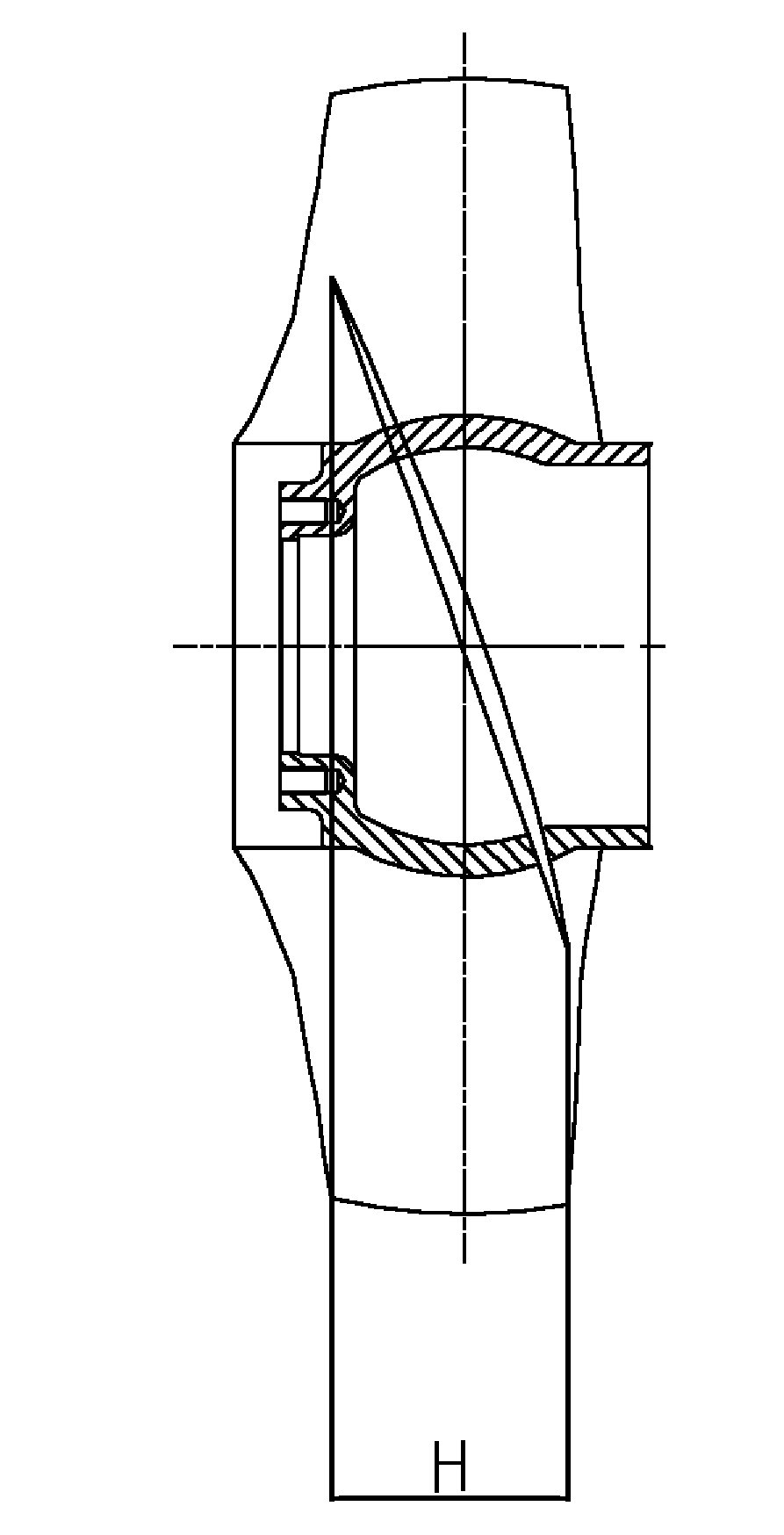 Method for ensuring inclination angle of blades of water pump