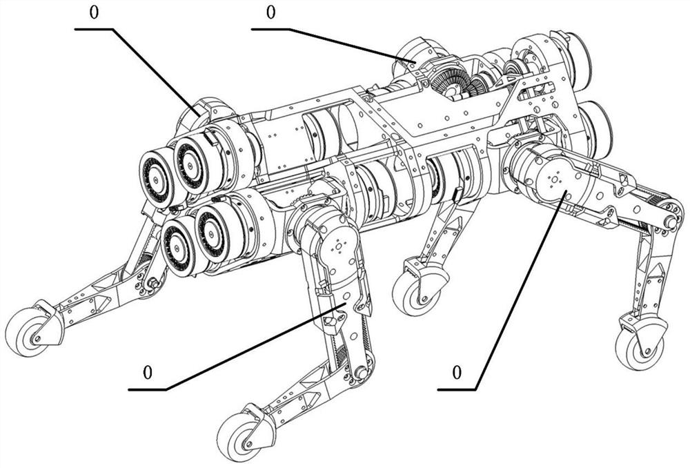 High-dynamic quadruped robot based on all-joint driving coaxial leg structure module