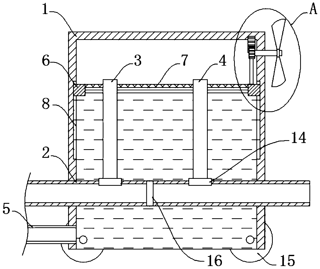 Dustproof ventilation device for tunnel construction