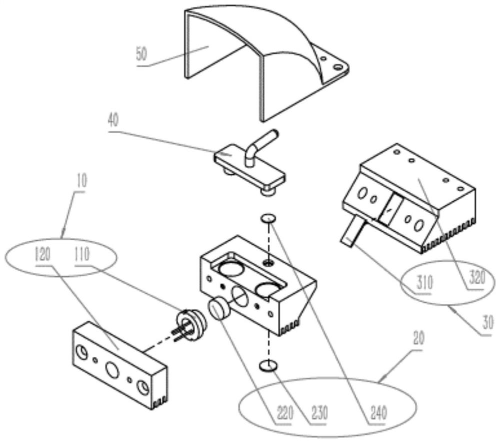 Transmission type laser illumination module, light uniformizing method and application