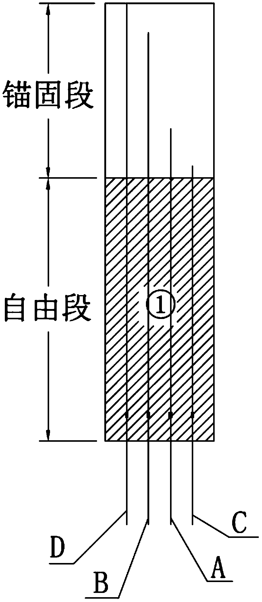 A grouting construction method for rapidly tensioning anchor cables