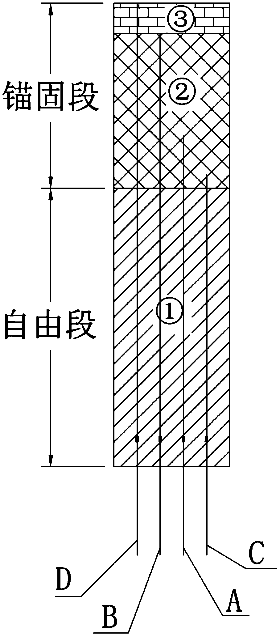 A grouting construction method for rapidly tensioning anchor cables