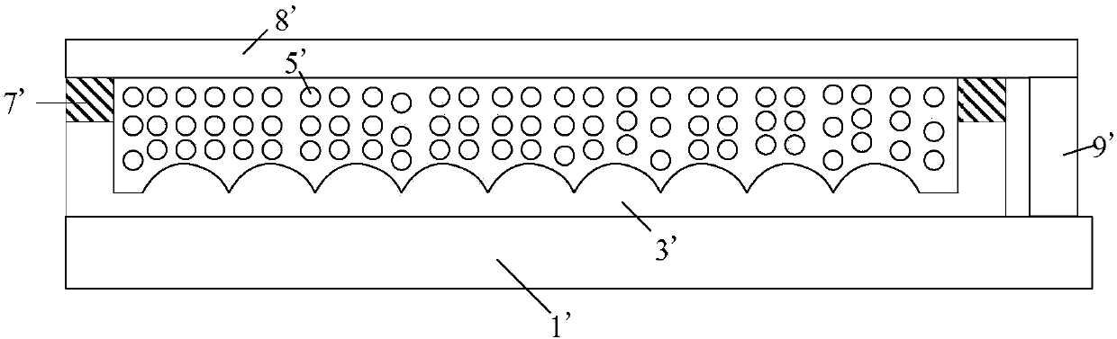 Electro-optic material lenticular lens array structure and display device comprising same