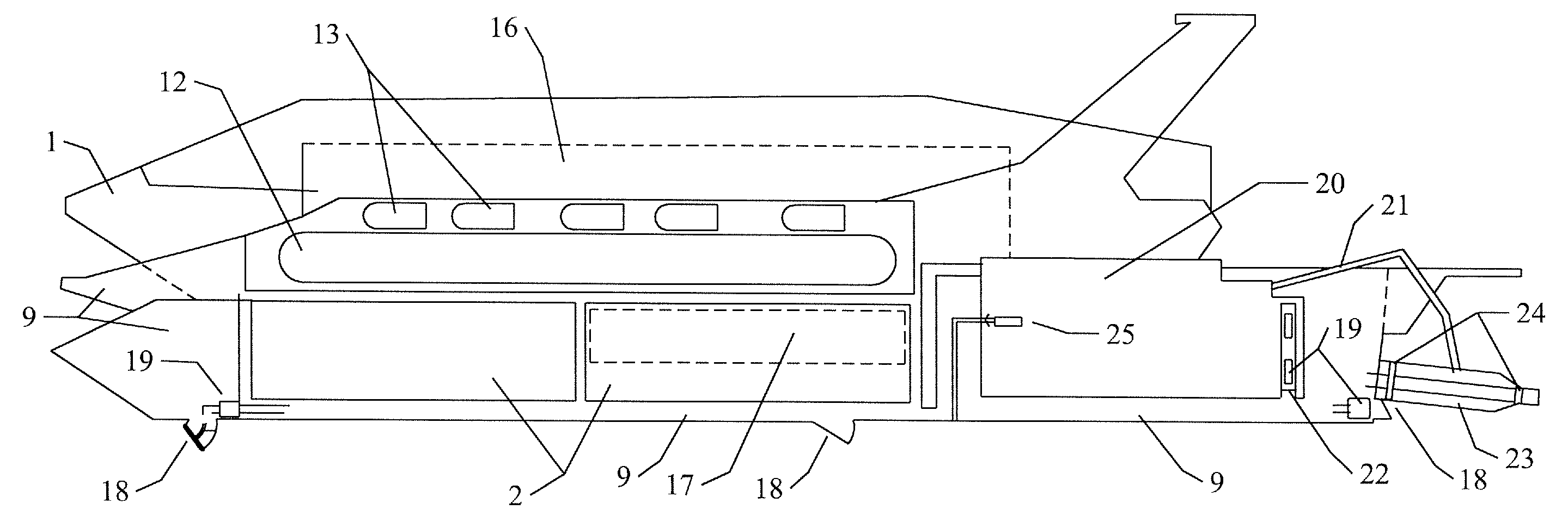 General Purpose Submarine Having High Speed Surface Capability