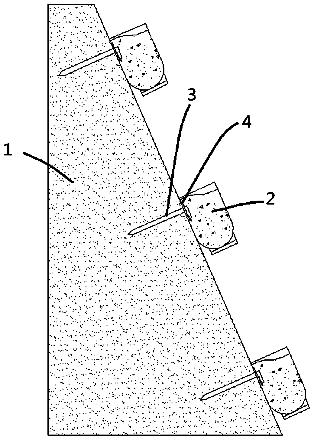 Nail bag type ecological protection slope and construction method thereof