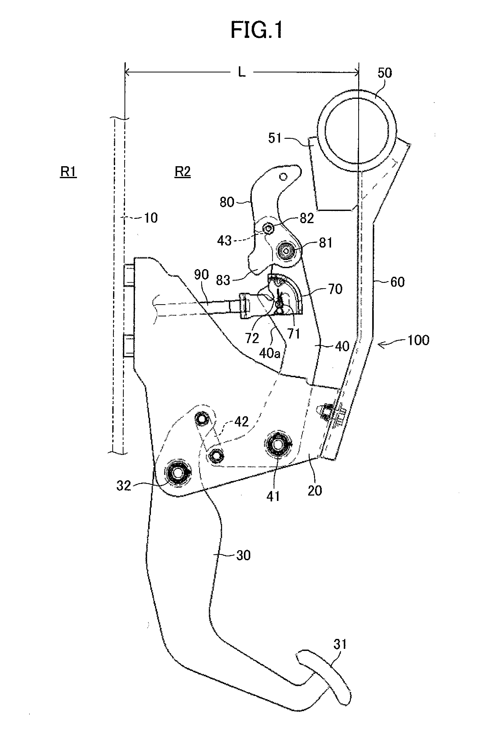 Vehicle brake pedal device