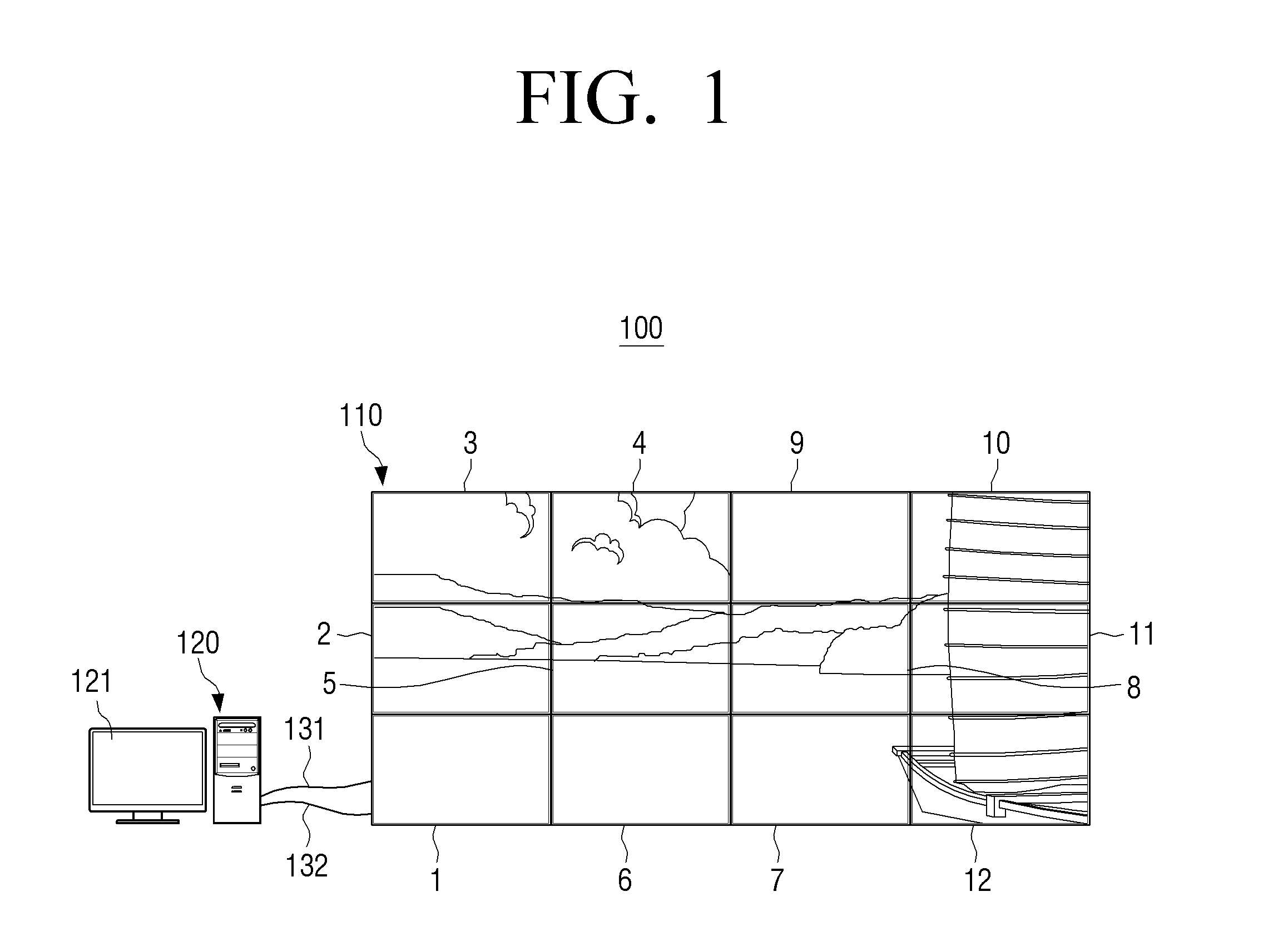 Automatic detection method of video wall arrangement and video wall system using the same
