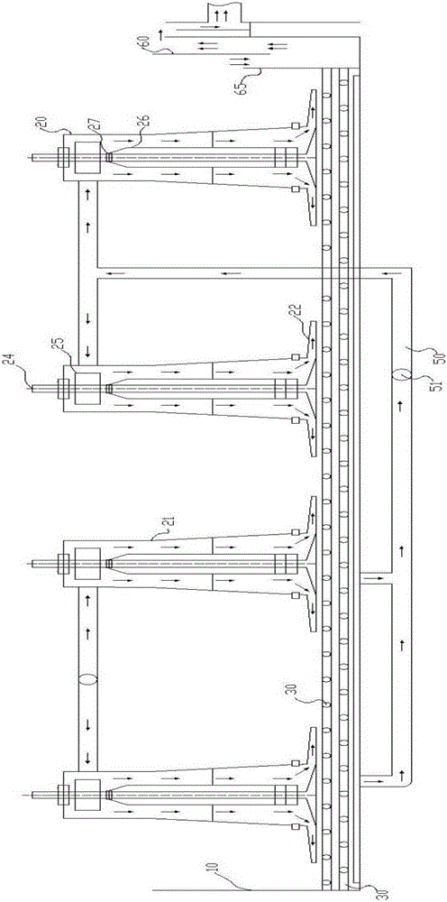 Rotary jet mixing low-energy consumption flotation equipment driven by utilizing ore pulp