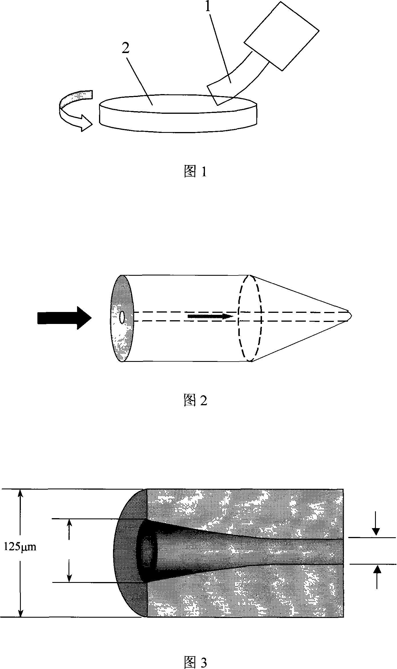 Small core diameter ultra-high numerical aperture cone optical fiber optical tweezers and manufacturing method thereof
