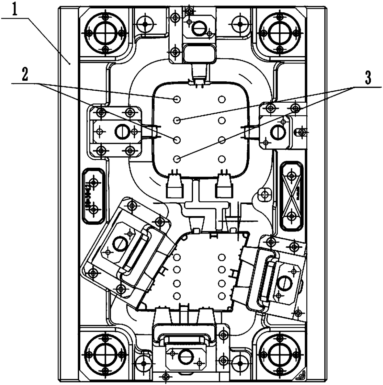 Ejection mechanism for engine flip injection mold
