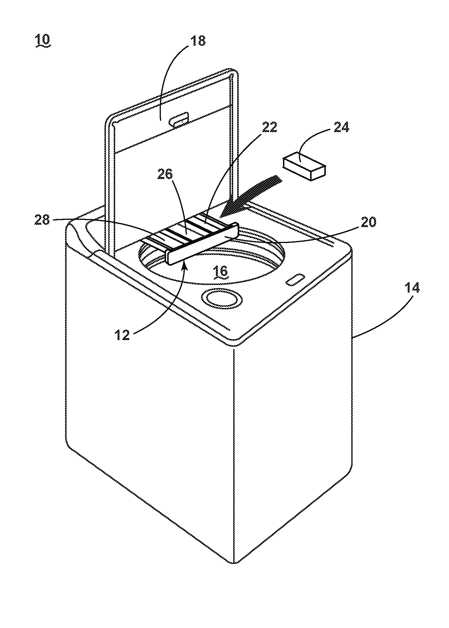 Laundry treating appliance with bulk dispenser and treating chemistry cartridge therefor