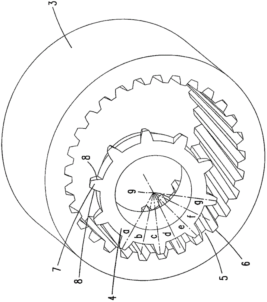 Device and method for hob peeling internally geared wheels and related peeling wheel