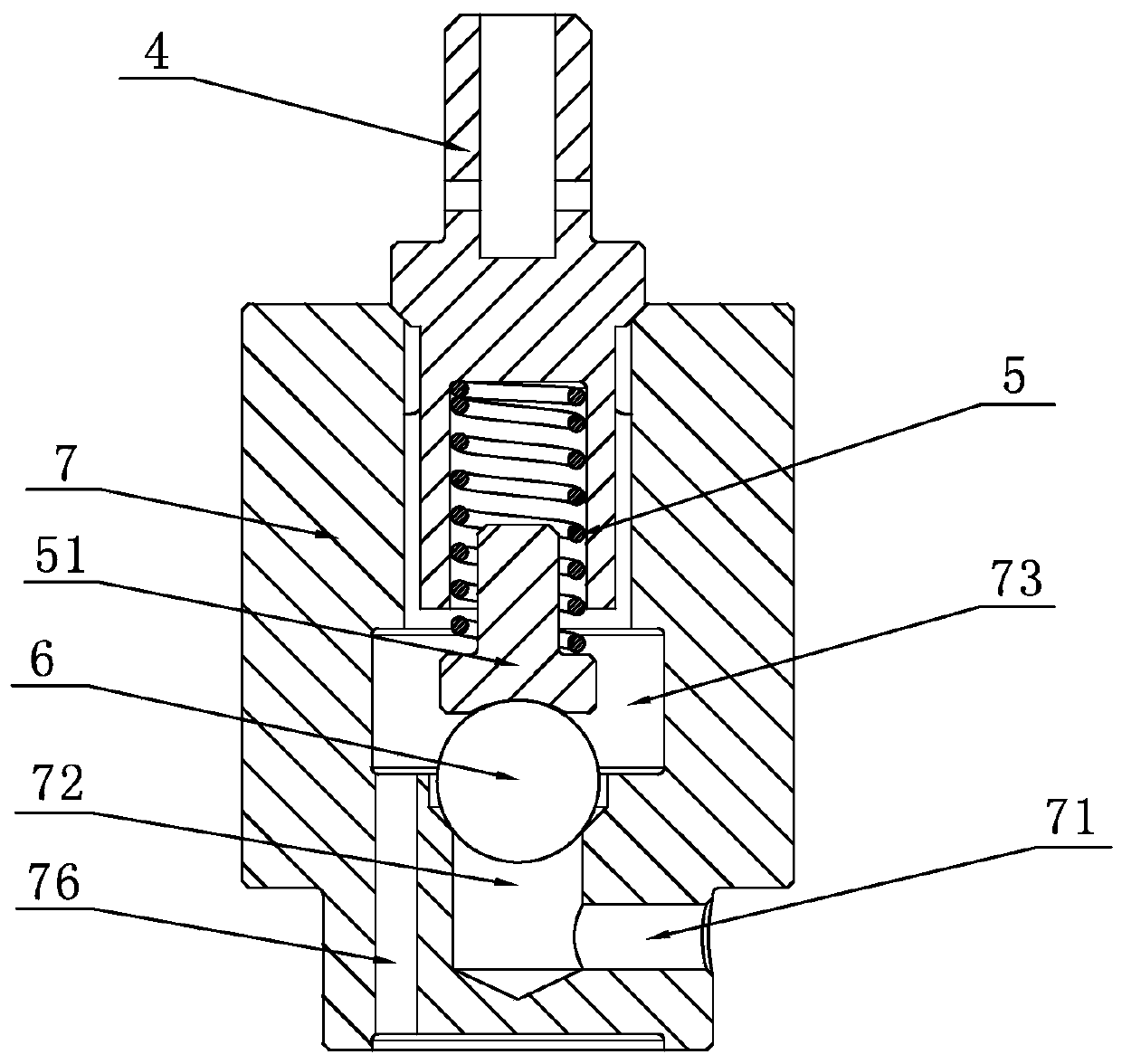 Spherical-surface and tapered-surface combined opening and closing type common rail high-pressure oil injecting pump