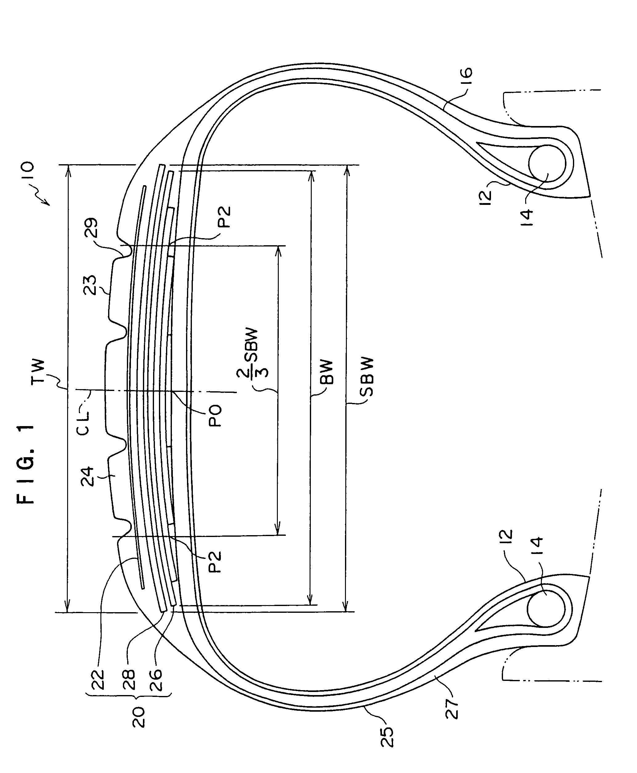 Pneumatic radial tire with specified belt layer