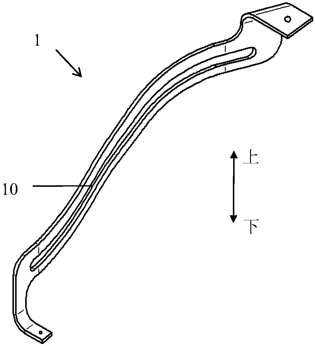 Vehicle flexible shaft fixing structure and vehicle