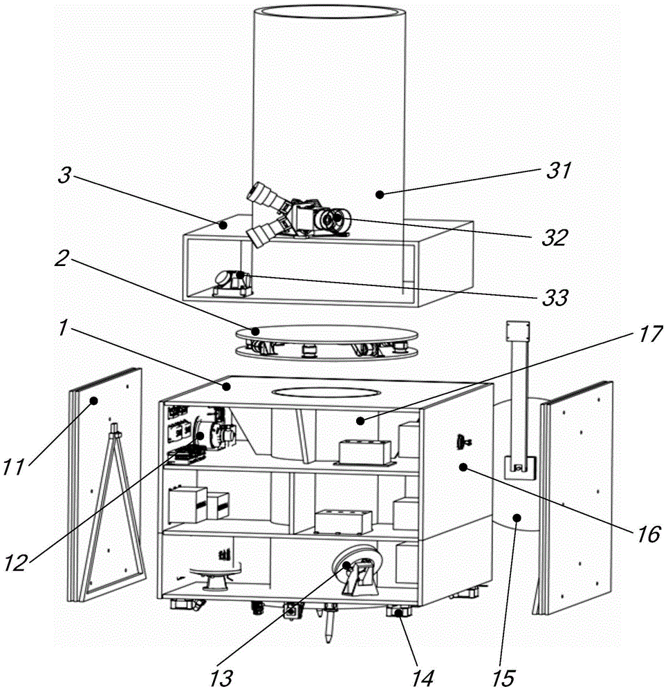 Configuration and assembly method of eight-bar connection non-contact satellite platform