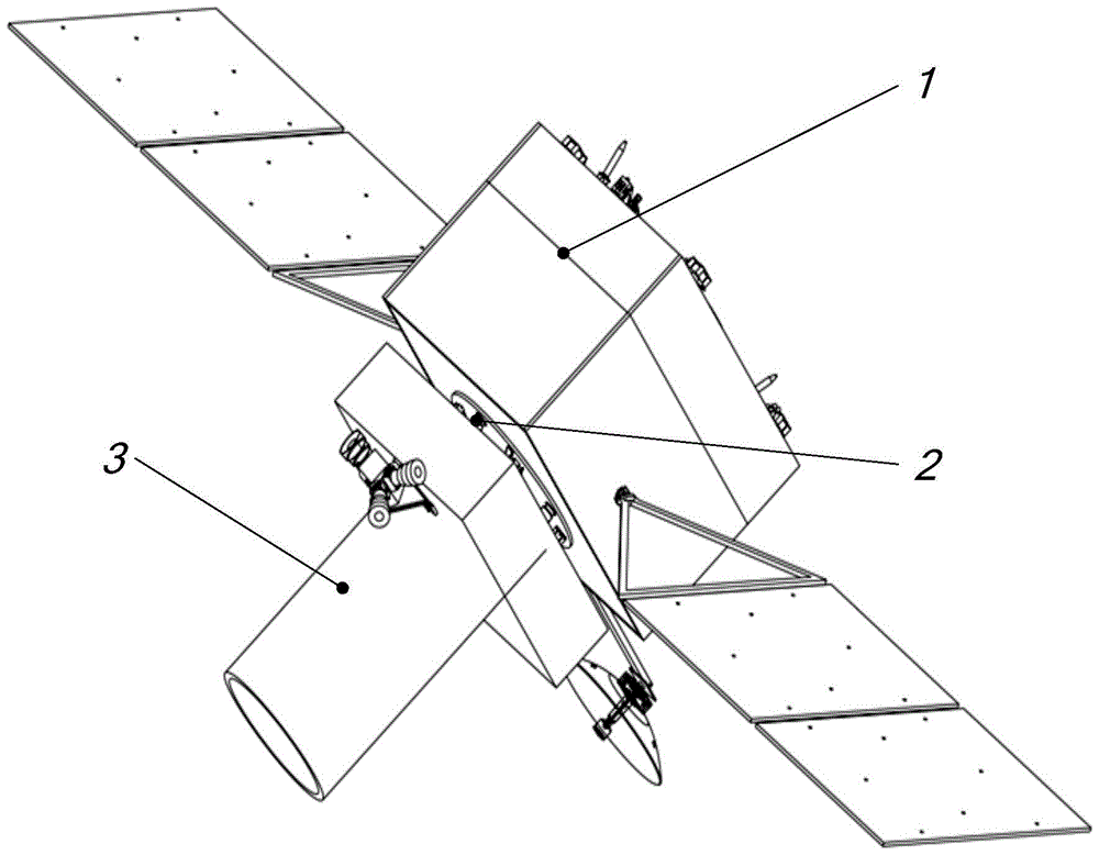 Configuration and assembly method of eight-bar connection non-contact satellite platform