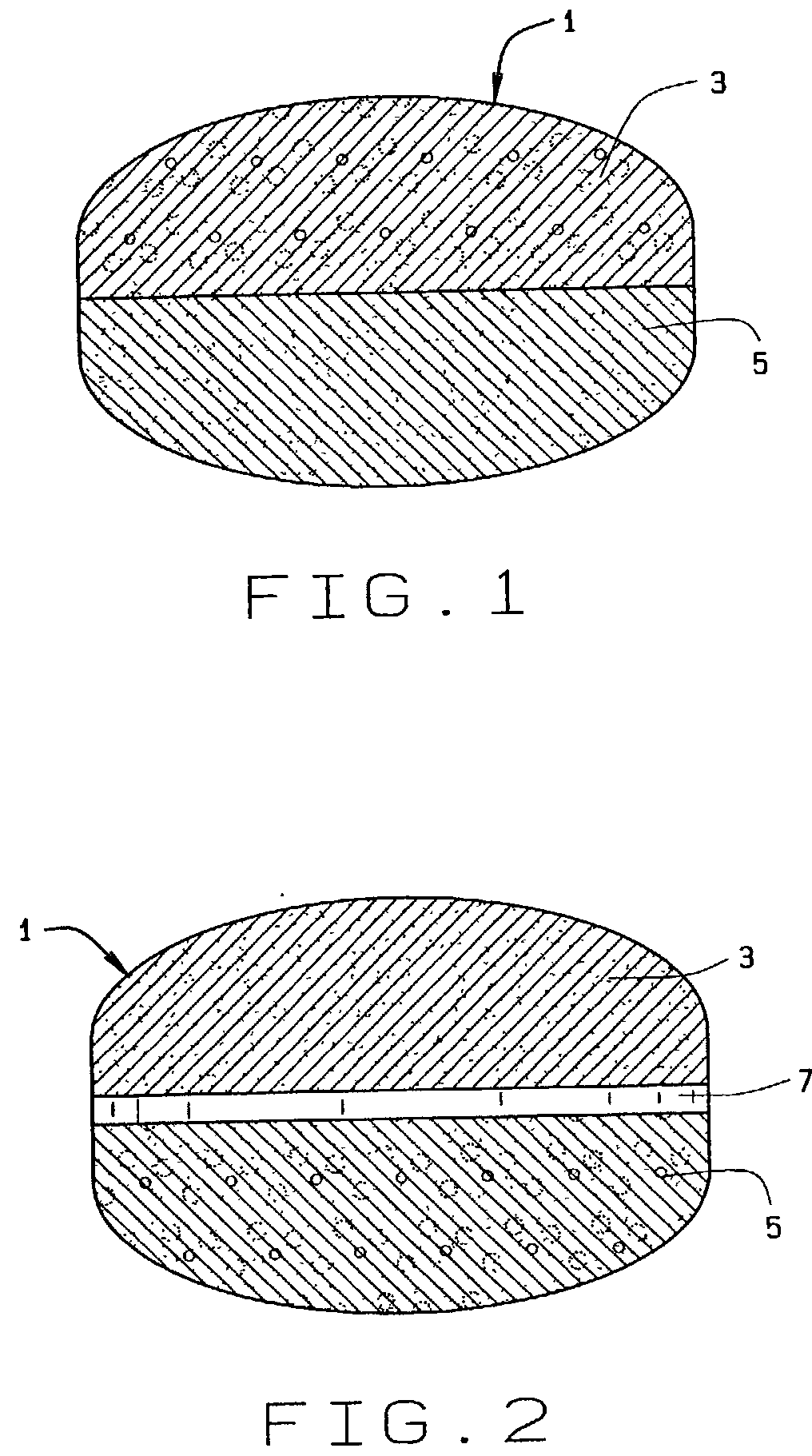 Layered tablet water treatment compositions and method of use