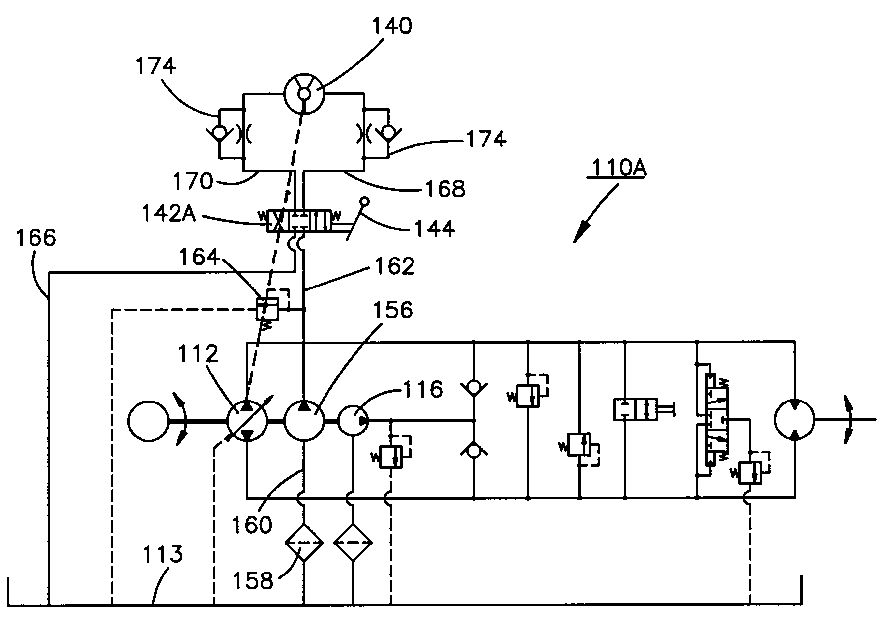Control devices for swashplate type variable displacement piston pump