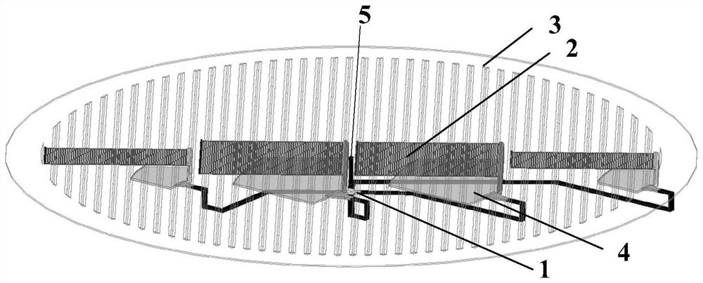 High-power variable-dip-angle continuous section node array antenna