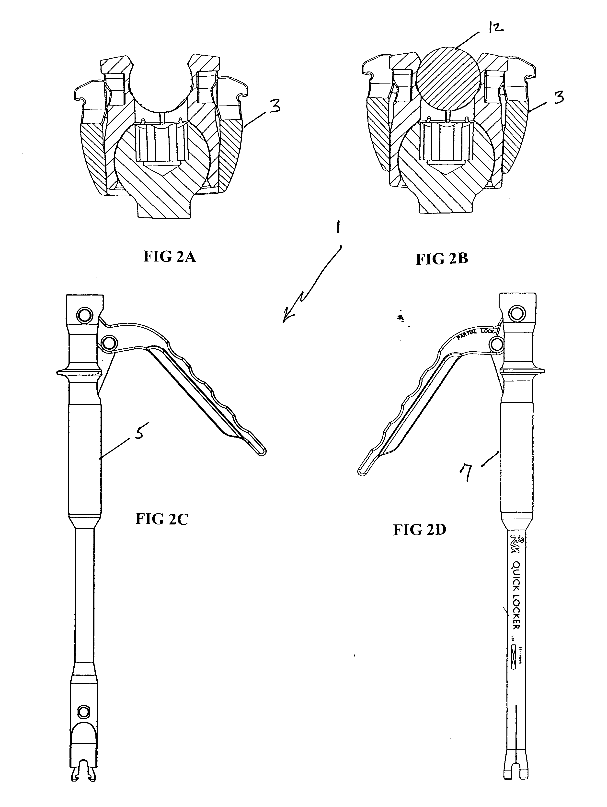 Spinal fixation system having locking and unlocking devices for use with a multi-planar, taper lock screw