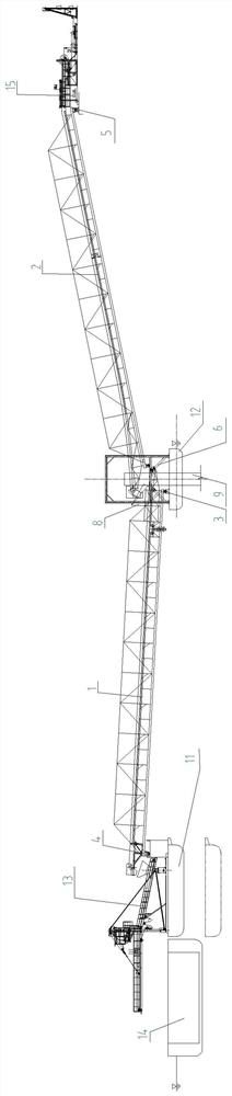 Wharf shipment belt conveyor system for large water level difference