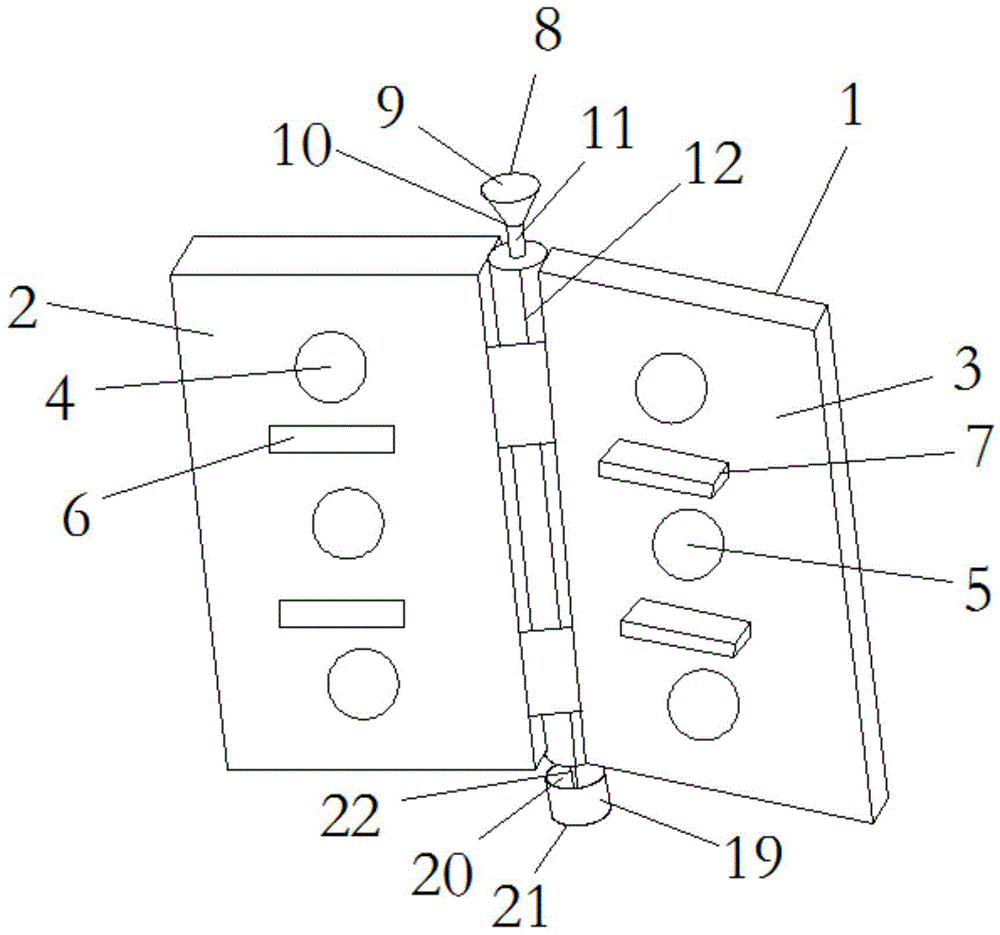 Hinge reinforcing mechanism of test bench cabinet