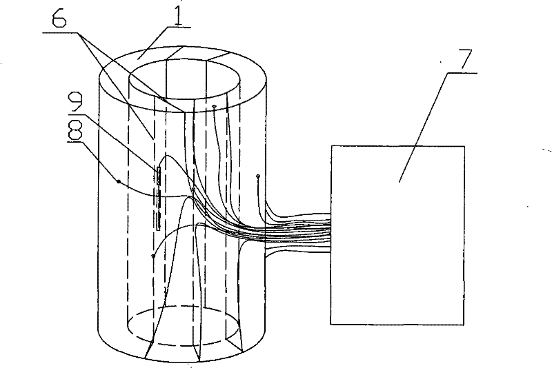 Rock deforming and cracking three-dimensional dynamic testing system based on fiber strain sensing