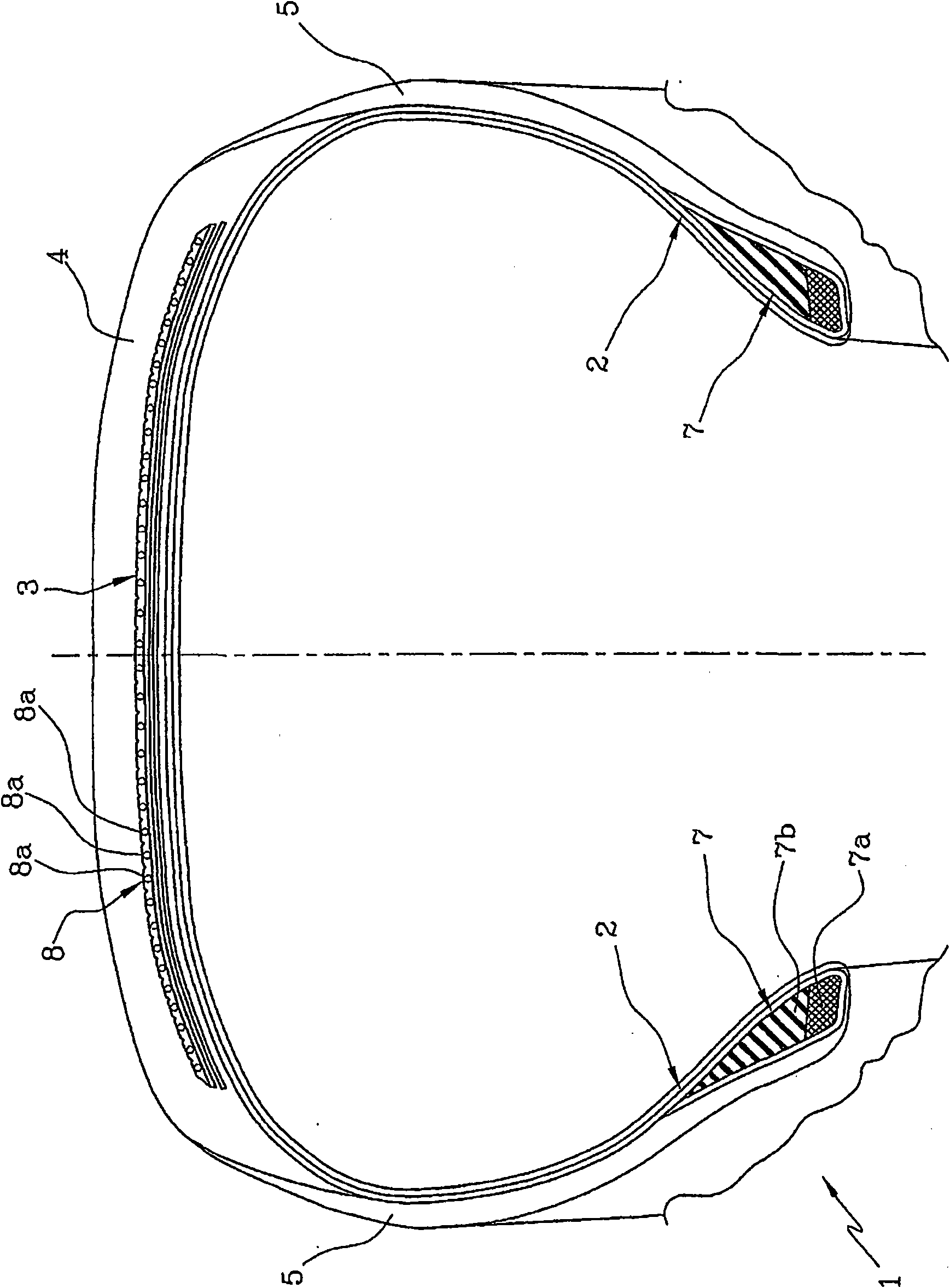 Method for laying down at least an elastic element in a process for producing tyres for vehicles, process for producing tyres for vehicles and apparatus for laying down at least one elastic element