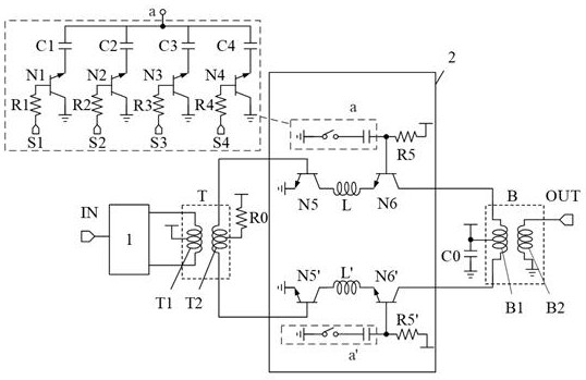 Millimeter wave variable gain power amplifier based on switched capacitor array regulation and control