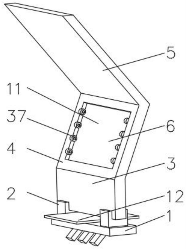 A building enclosure with good advertising effects for convenient calibration of the center of gravity and anti-deviation