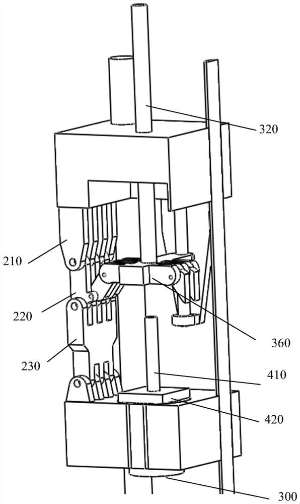 A casting and forging integrated device adopting toggle link mold clamping structure