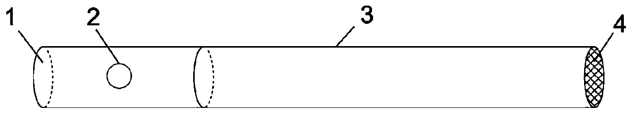 A thin cigarette holder rod containing single-solid fragrance bead particles and its preparation method