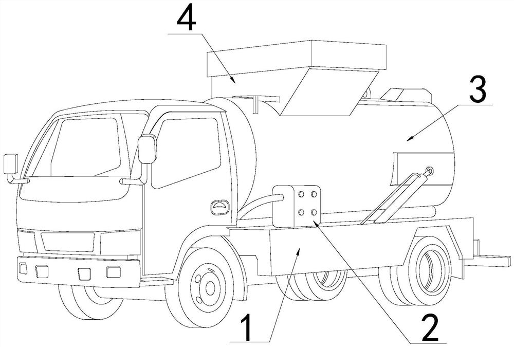 Suction type sanitation garbage truck