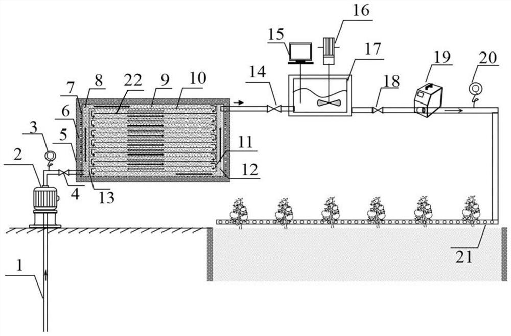Water and fertilizer irrigation integrated system based on sponge iron reduction