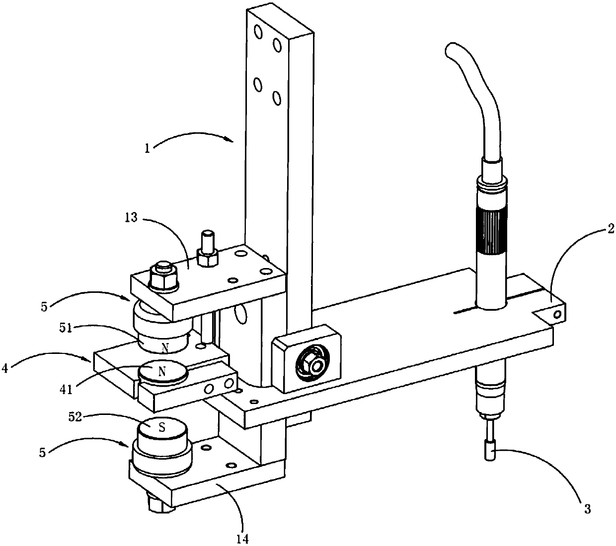 Shoe material processing device with constant processing pressure and ...