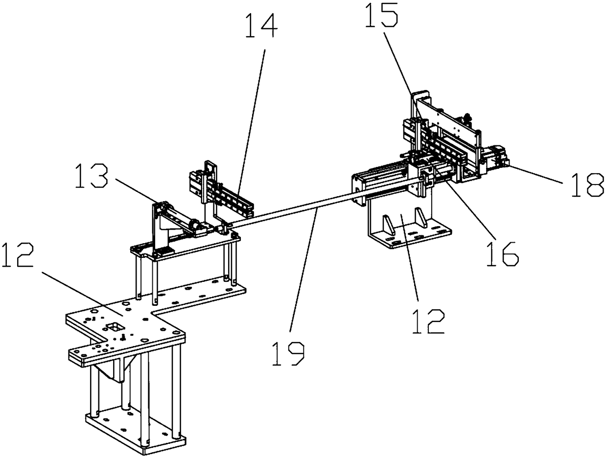 A rubber punching station in an automatic punching and cutting stacked sheet swing device