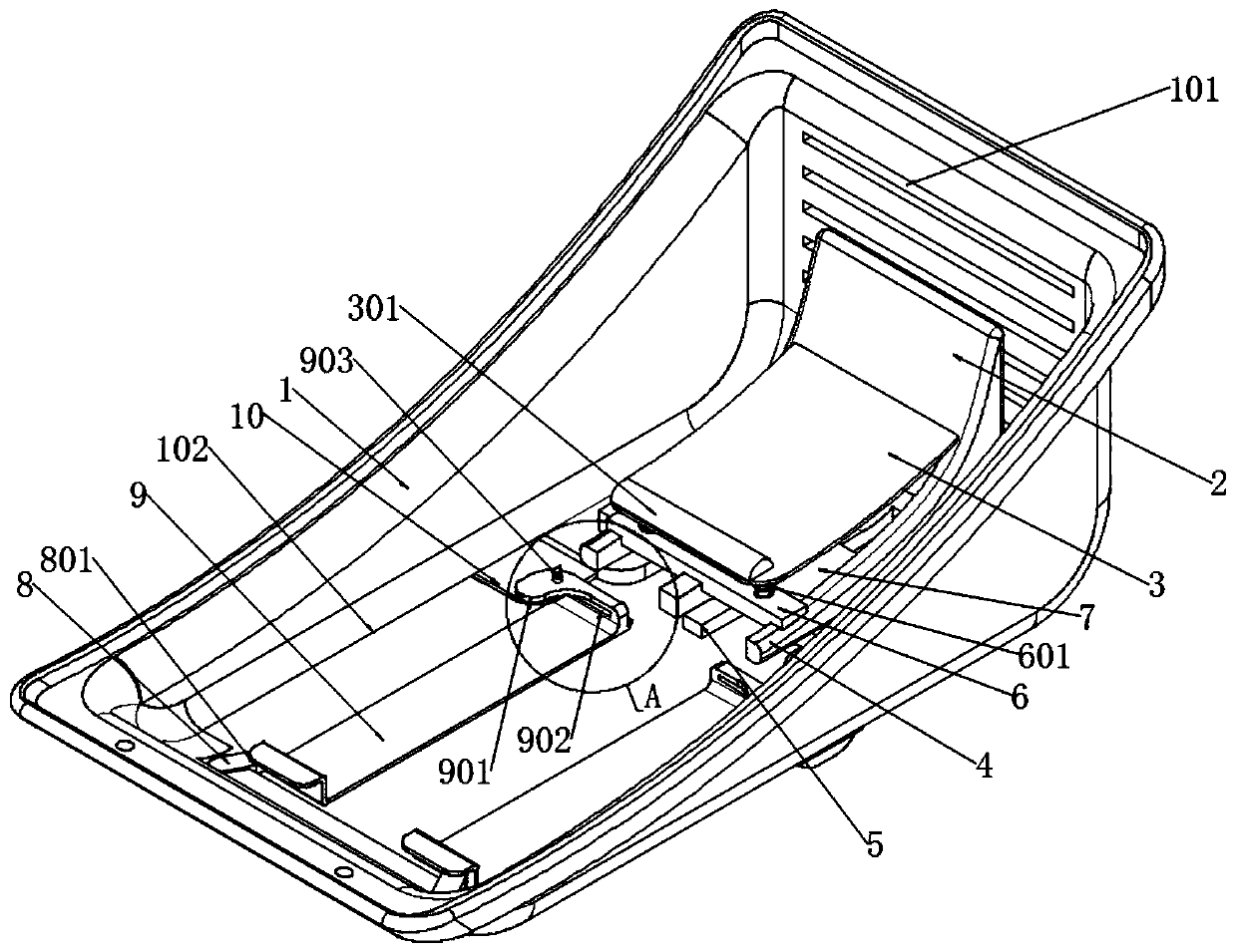 Skiing exercising device with function of correcting skiing action