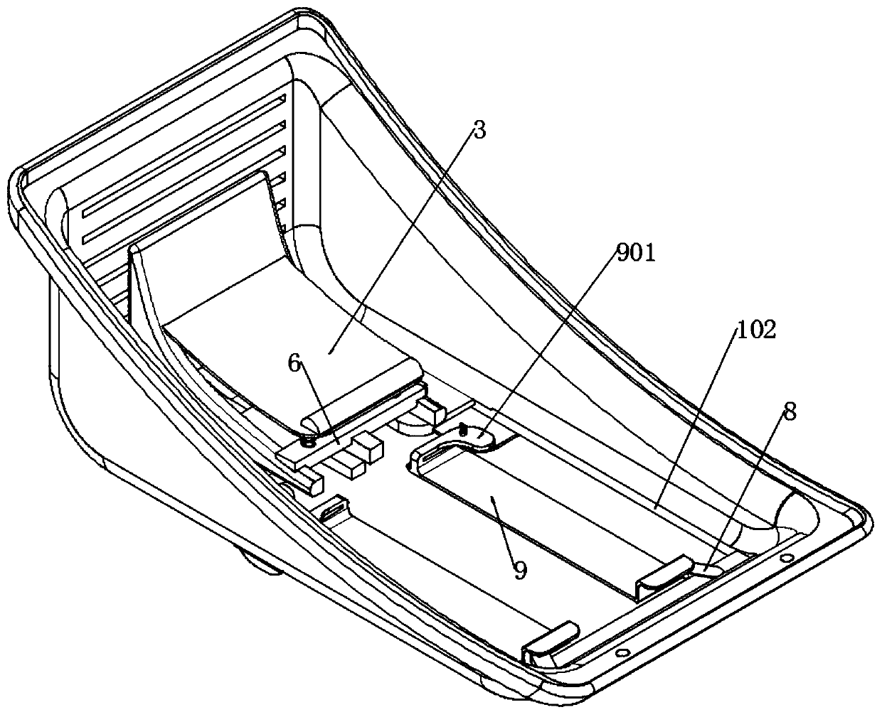 Skiing exercising device with function of correcting skiing action