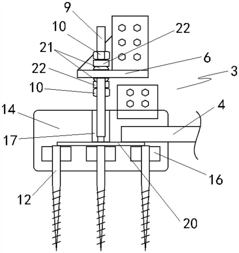 Power transmission line tower structure for goaf