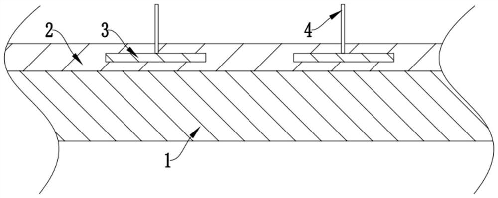 Geopolymer composite material, concrete surface strain gauge using same and preparation method