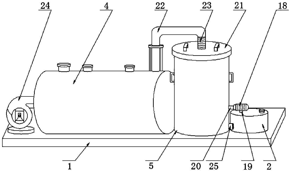Flue gas treatment device for boiler burner and treatment method using the same