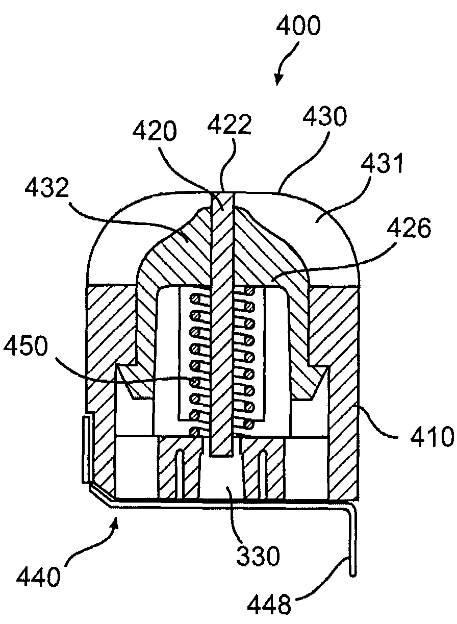 Electrostatic discharge enhanced charge contact design