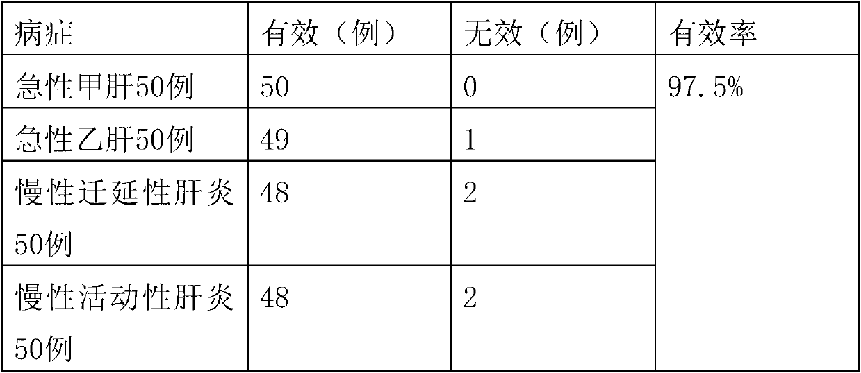 Traditional Chinese medicine composition for treating hepatitis and preparation method thereof