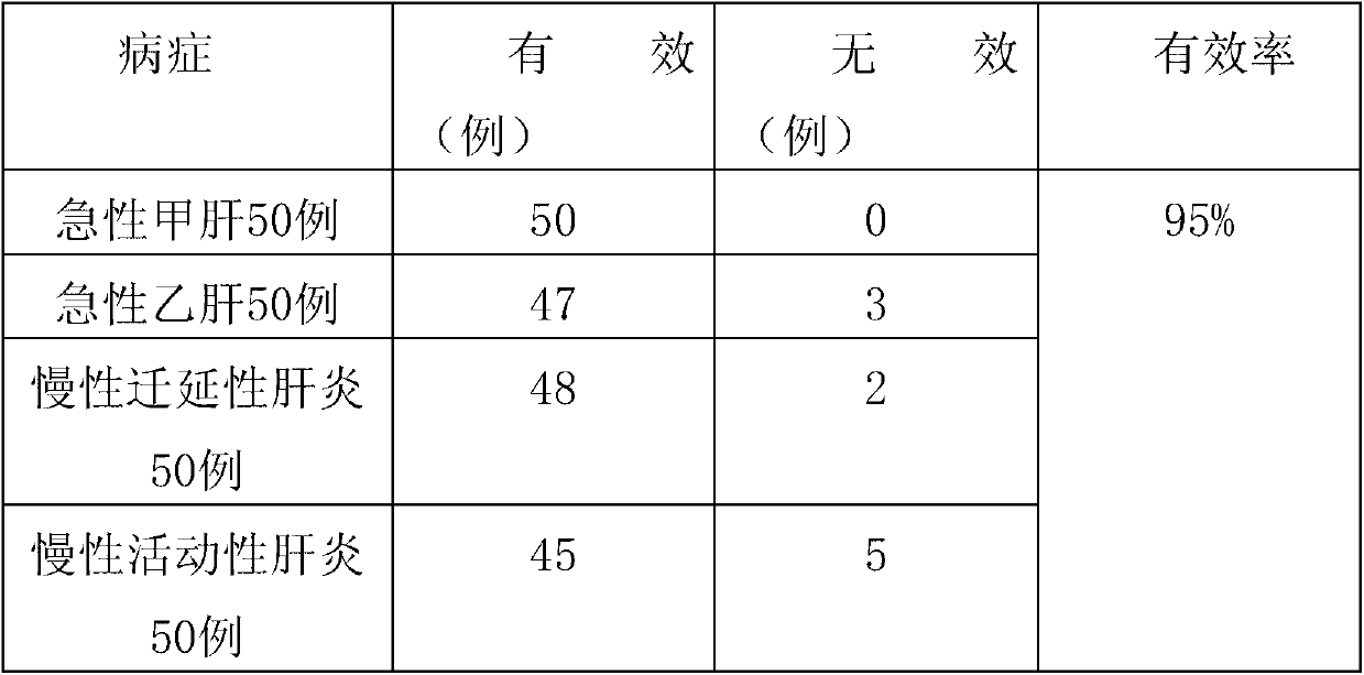 Traditional Chinese medicine composition for treating hepatitis and preparation method thereof