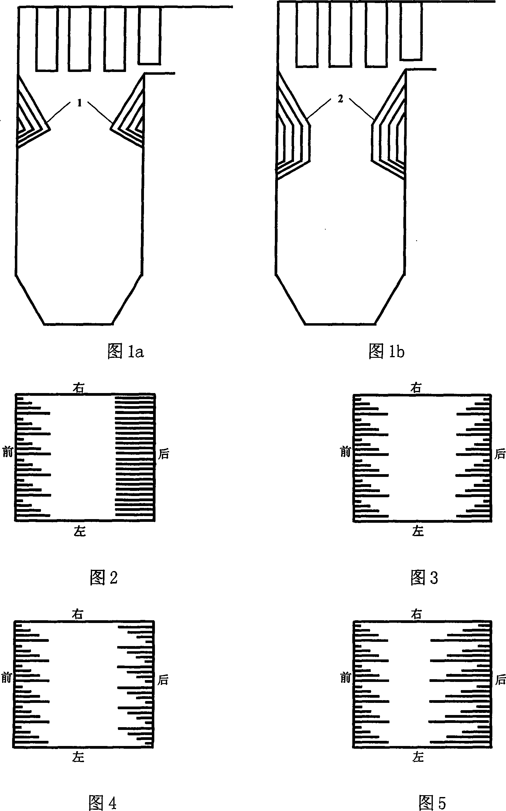 Blaze-folding corner structure for weakening furnace outlet remainder rotation