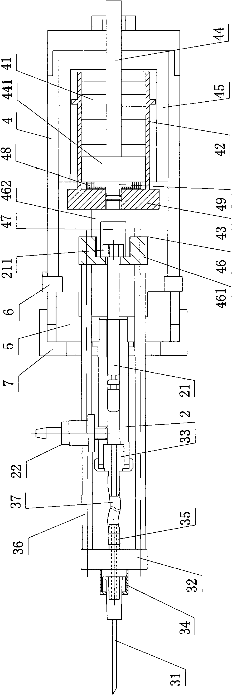 Device for automatic and continuous injection of poultry