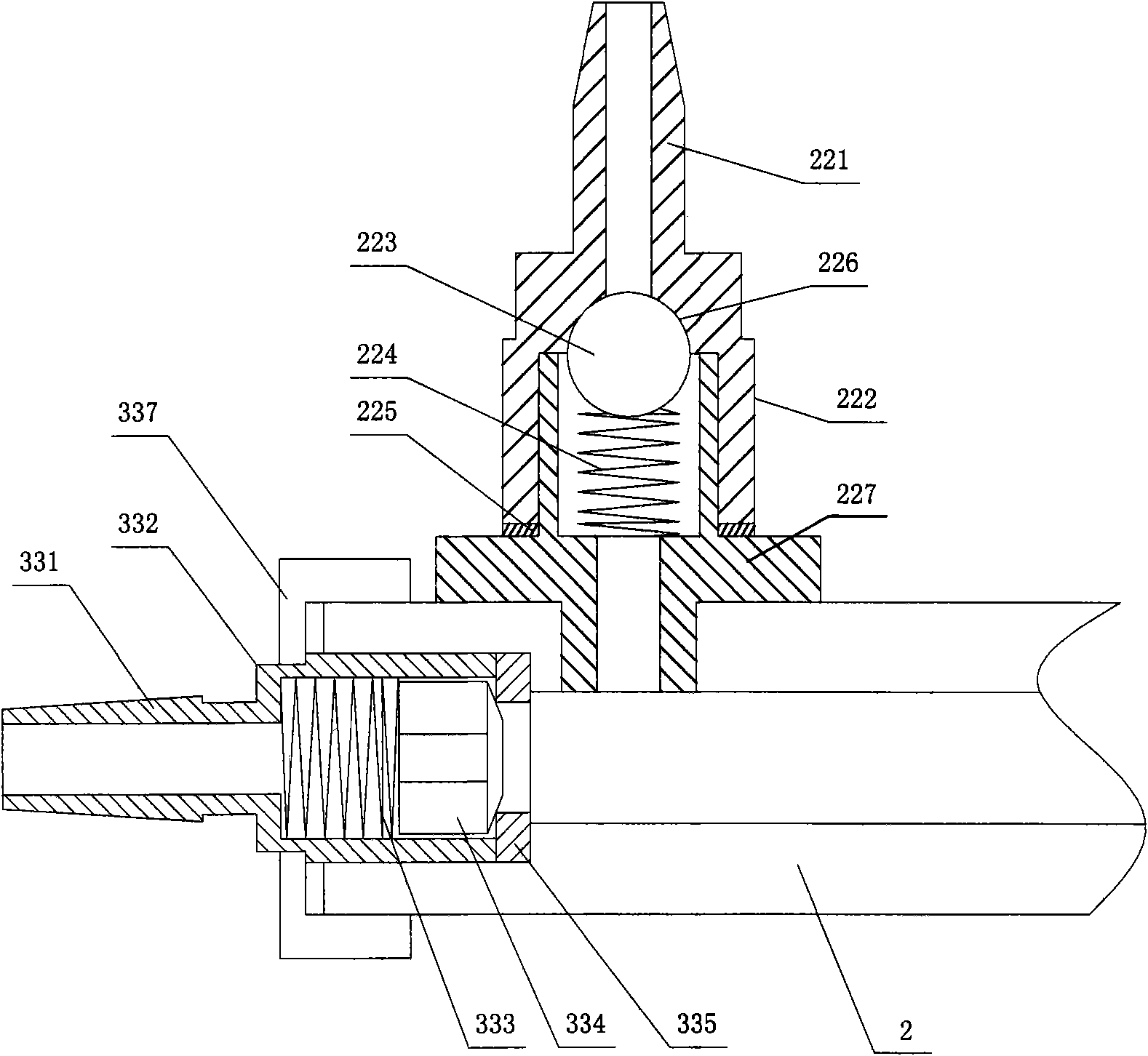 Device for automatic and continuous injection of poultry