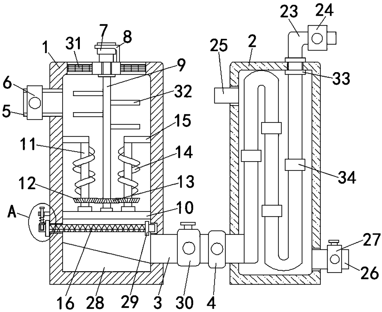 Evaporative cooling type water cooler